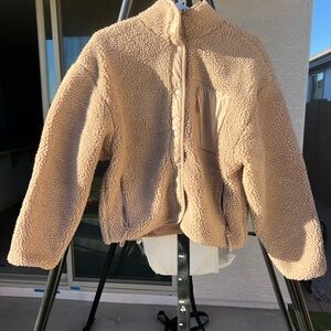 Fabletics Women's Tan Sherpa Jacket